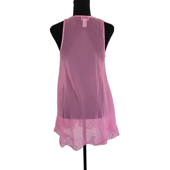 EUC La SEMZA women's pink cut-out front lace closure floral lace linger - Picture 3 of 6